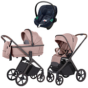 Коляска Carrello Vector CRL-6550 и автокресло Cybex Aton S2 Ocean Blue 3 в 1 Cupcake Beige