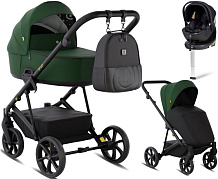 Детская коляска Tutis Enzo 4 в 1 с автокреслом Beno Black и базой 1702547 Мох/ Moss