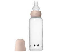Бутылочка для кормления Bibs с силиконовой соской, средний поток, 270 мл 50171244 Blush