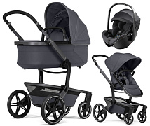 Детская коляска 3 в 1 Joolz Day 5 и автокресло Britax Roemer Baby-Safe Pro Classic Deep Black без адаптеров Stone Grey