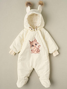 Комбинезон Little Star Рысенок (плащевка дюспа, подклад - хлопок) 35334 (ЧЗ-мз) ivory 62