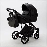 Детская коляска Adamex Lumi Air Deluxe 3 в 1 L-SA02 Черный, эко-кожа
