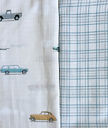 Набор пеленок Lappetti Маленький гонщик из муслина 2 шт. ЧЗ НП10/1 голубой