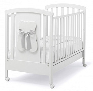 Детская кроватка Erbesi Bubu 125х65см белый/серый