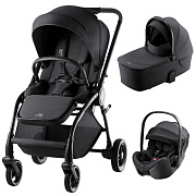 Коляска 3 в 1 Britax Roemer RIO Style и автокресло Baby-Safe PRO Style Carbon Black Carbon Black