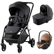Коляска 3 в 1 Britax Roemer RIO Style и автокресло Baby-Safe PRO LUX Warm Caramel Carbon Black