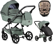 Детская коляска Tutis Viva 6 Plus Essential 3 в 1 с автокреслом Beno Beige 1612039 Sage