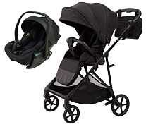 Прогулочная коляска Peppy Amici с автокреслом Jet Black Black рама Black