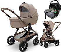 Коляска Agex Prima Pro 3 в 1 с автокреслом i-Safe Grey APD221 Dune бежевый