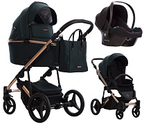 Детская коляска Bebetto Loren Stella 3 в 1 с автокреслом Avionaut Cosmo 02 т.зеленый