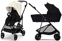Коляска Cybex Melio Carbon 2 в 1 Canvas White/Magic Black с дождевиками