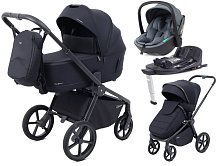 Детская коляска Rant Flex Therm Soft 4 в 1 с автокреслом Miro Graphite и базой Midnight Black