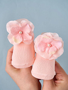 Носочки трикотажные Little Star 00055 (ЧЗ-мз) цветочек, персик, 8 см