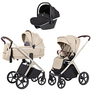 Коляска Carrello Vector CRL-6550 Nova DK791 Grey Line 3 в 1 Seashell Beige