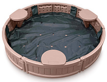 Песочница UNIX Kids круглая Round 120 см коричневый