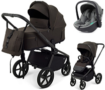 Детская коляска Rant Flex Forma 3 в 1 RA124 с автокреслом Miro Olive Shine Brown Коричневый