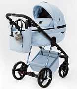 Детская коляска Adamex Quantum Superstar Deluxe 3 в 1 Q-STAR135-K (ГОЛУБ.КОЖА+ГОЛУБ.ДНО+ГОЛУБ.РАМА)