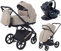 Детская коляска Rant Garda 4 в 1 с автокреслом Miro Dark Grey и базой Cacao