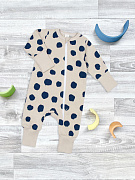 Утеплённый комбинезон с открытой ножкой Mjolk Горошки 56