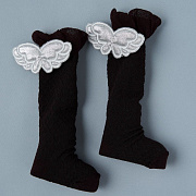 Гольфы трикотажные Little Star 01553 ангел черные с сереб крыльями, 8 см 1