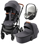 Коляска 3 в 1 Britax Roemer Smile 5Z и автокресло Baby-Safe PRO LUX Linen Grey Midnight Grey