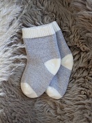 Носки детские НаследникЪ Выжанова из шерсти мериноса SW8001 ЧЗ серый, р. 10 (0-6 мес)