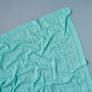 Плед вязаный Little Star My Love 110х90 см св. бирюза