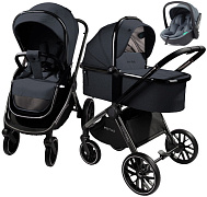 Детская коляска AmaroBaby Motus V2 3 в 1 с автокреслом Rant Miro Graphite серый