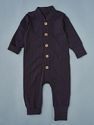 Комбинезон-стойка Little Star на пуговицах интерлок 93054 (ЧЗ-мз) графит 62