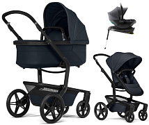 Детская коляска 4 в 1 Joolz Day 5 и автокресло Baby-Safe Core Midnight Grey2 и база Baby-Safe Core без адаптеров Dark Navy Blue