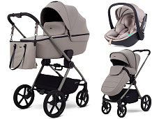 Детская коляска Rant Teo Soft 3 в 1 с автокреслом Miro Beige Cloud