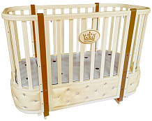 Детская кроватка Антел Esenia 2 (маятник поперечный, с мягкой вставкой) слоновая кость/бук