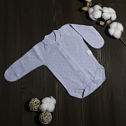 Боди Vikalex Ажур голубой длинный рукав 46