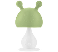 Прорезыватель силиконовый Roxy-Kids Грибочек с держателем в футляре RST-001-GRN зеленый