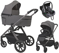 Детская коляска 3 в 1 Espiro Yoga 2026 и автокресло Pi Graphite 217 gray zen