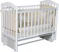 Детская кроватка Кедр Helen 2 с универсальным маятником белый
