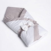 Конверт-одеяло на выписку Perina серо-белый