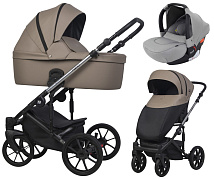 Детская коляска Riko Nano Thermo Ecco 3 в 1 с автокреслом Rant Cruise Grey 04 Cappucino (капучино)