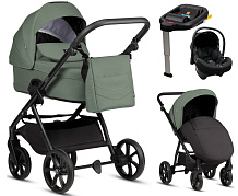 Детская коляска Tutis Leo 3 Plus 4 в 1 с автокреслом Elo Lux EduSky Black с базой 15822039 Sage