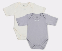 Боди Rant Hugs and Kisses с коротким рукавом 2 шт. Arctic grey 62