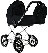Детская коляска Roan Bass Next Classic d12 2.0 2 в 1 BNC/85/2 Caviar/Black/руч.Cappuccino