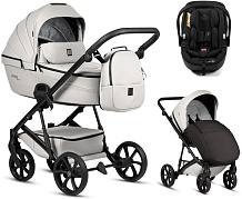 Детская коляска Tutis Viva 6 Plus Leather 3 в 1 с автокреслом Beno Black 1612085 Cloud