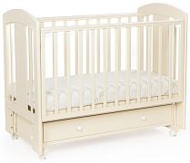 Детская кроватка Bebizaro Regency Teddy маятник универсальный с ящиком 02 Vanilla