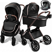 Детская коляска AmaroBaby Motus Premium Ecco Exclusive 3 в 1 с автокреслом Rant Miro Olive черный