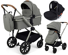 Детская коляска Rant Moss Prime 3 в 1 с автокреслом Cruise Black Grey