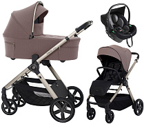 Детская коляска 3 в 1 Espiro Only 2026 и автокресло Pi Black 508 nude brown