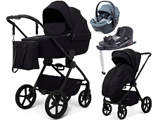 Детская коляска Rant Teo Soft 4 в 1 с автокреслом Aster Zero Graphite и базой Black