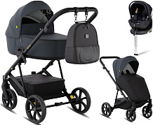 Детская коляска Tutis Enzo 4 в 1 с автокреслом Beno Black и базой 1702546 Антрацит/ Antracite