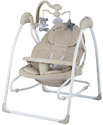 Детские электрокачели Indigo Fresh с адаптером светло-бежевый