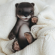 Игрушка Magic Manufactory коллекция Magic Pets Выдра 15 см темно-коричневый